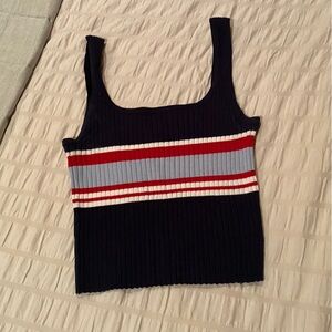 LA Hearts Ribbed Knit Striped Tank